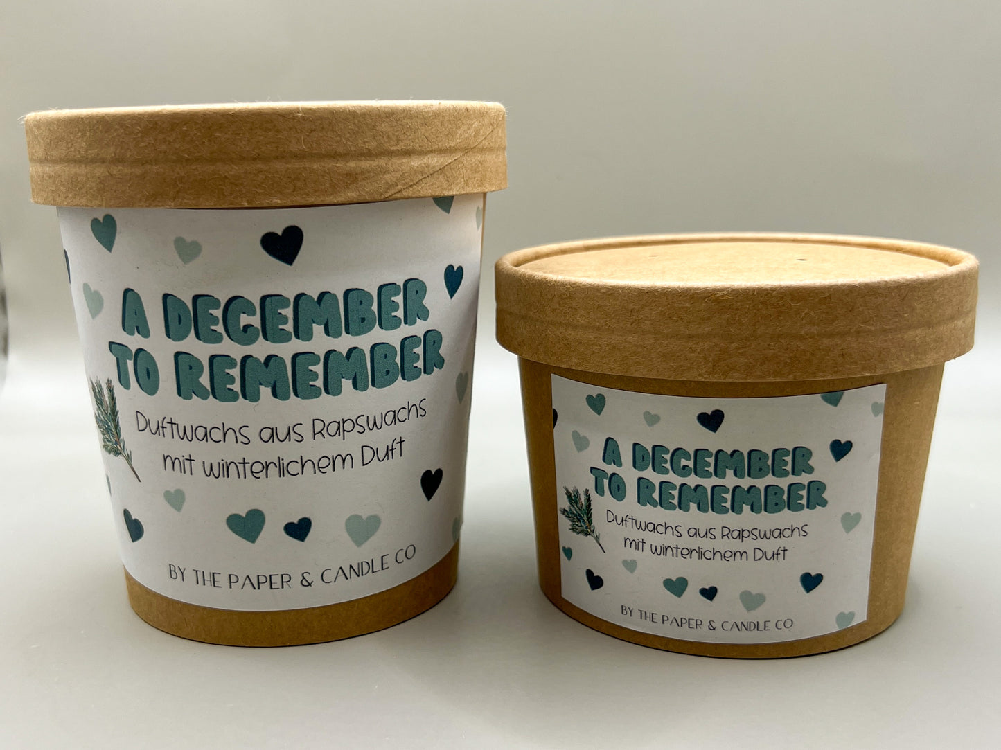 Weihnachtliche Wax Melts "A december to remember" aus Deutschland in 150g oder 250g Packung, nachhaltiger brauner Pappbecher mit Deckel gefüllt mit veganem Duftwachs aus Rapswachs, Bester Aromawachs für Duftlampen, Duft Melts mit Winterduft, schöne Weihnachtsdeko, inkl. nachhaltigem Teelicht ohne Hülle, nachhaltige Verpackung