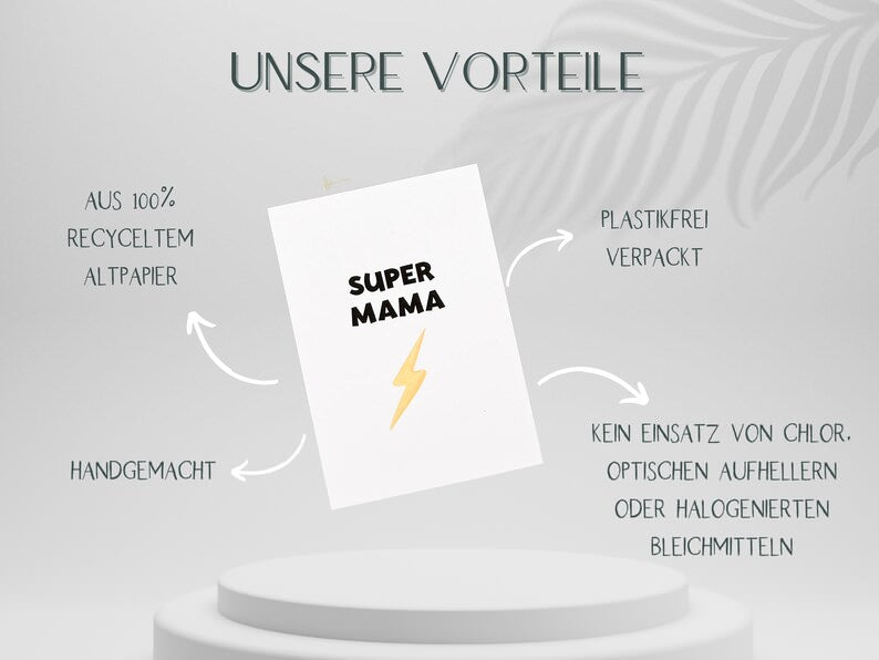 Muttertagskarte „Super Mama“