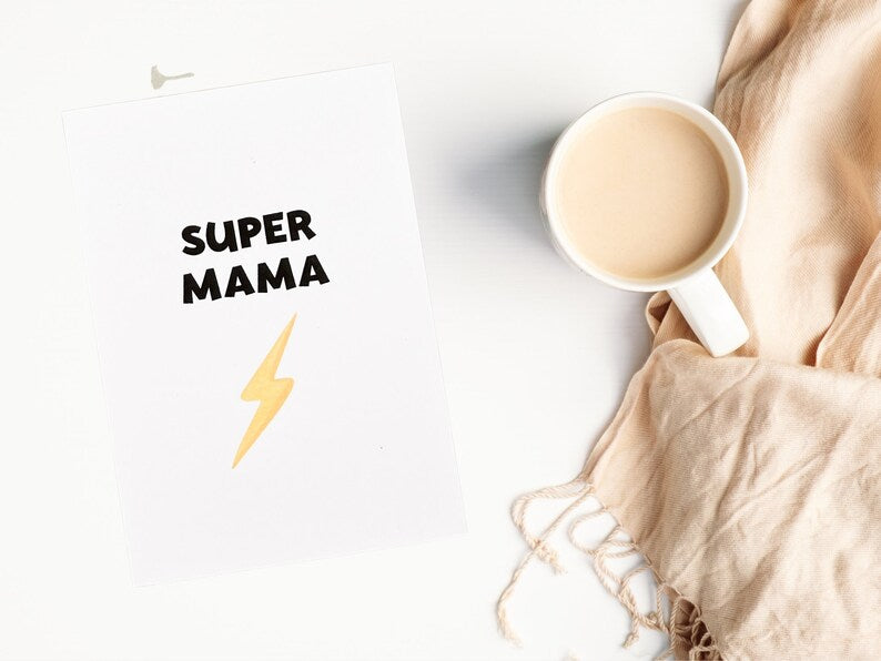 Muttertagskarte „Super Mama“