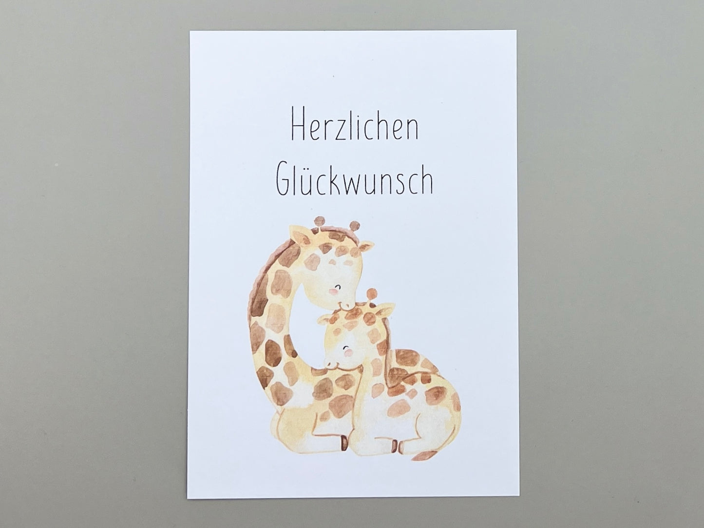 Karte "Herzlichen Glückwunsch" zur Geburt