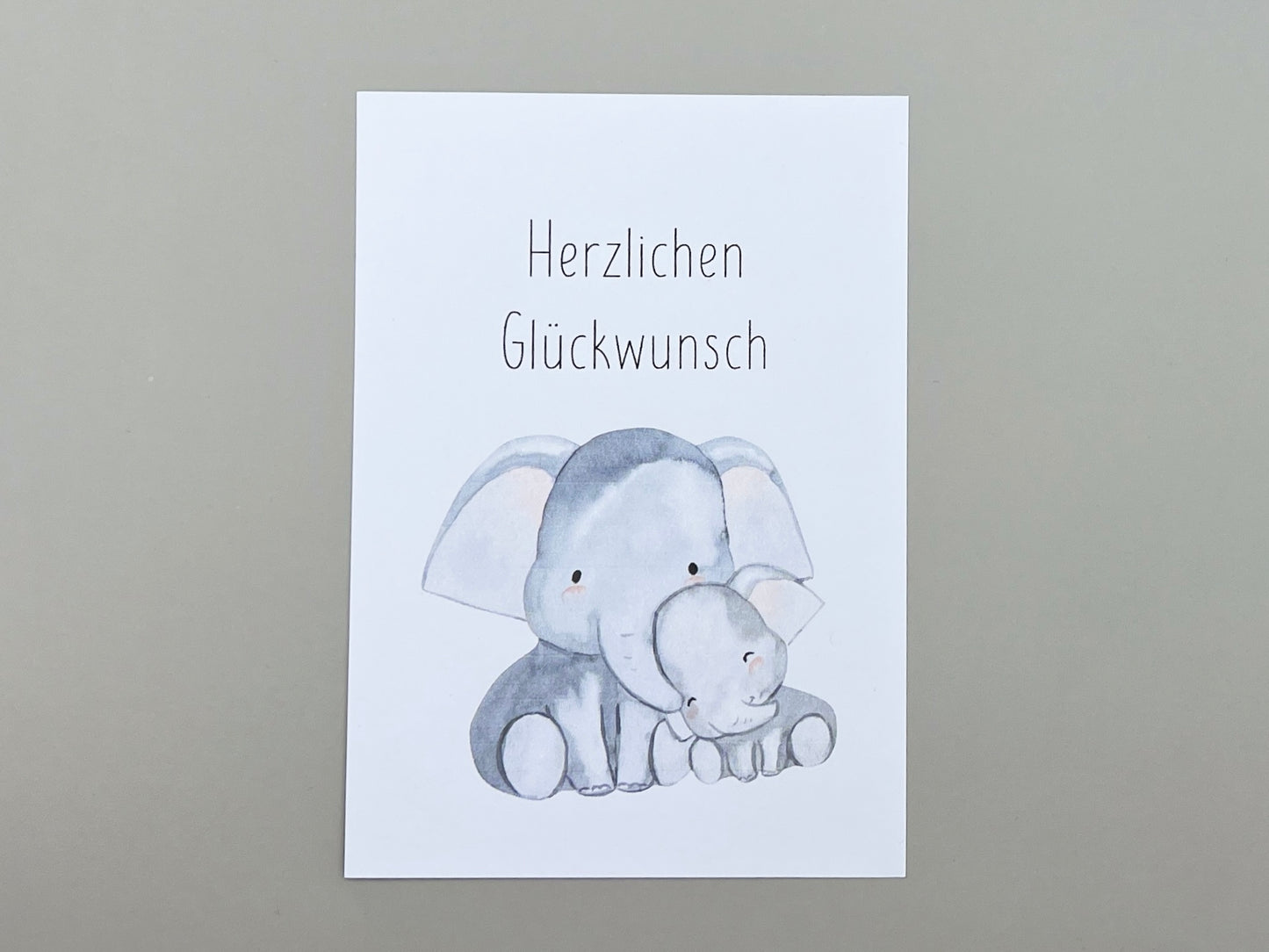 Karte "Herzlichen Glückwunsch" zur Geburt