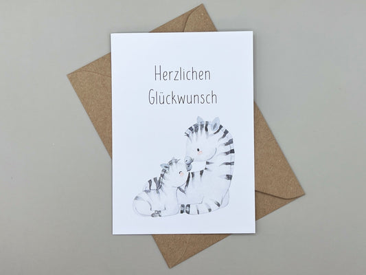 Karte "Herzlichen Glückwunsch" zur Geburt