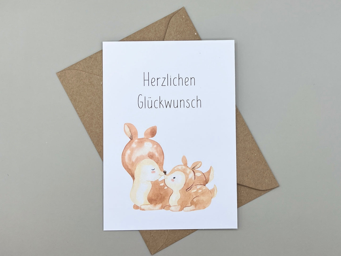 Karte "Herzlichen Glückwunsch" zur Geburt