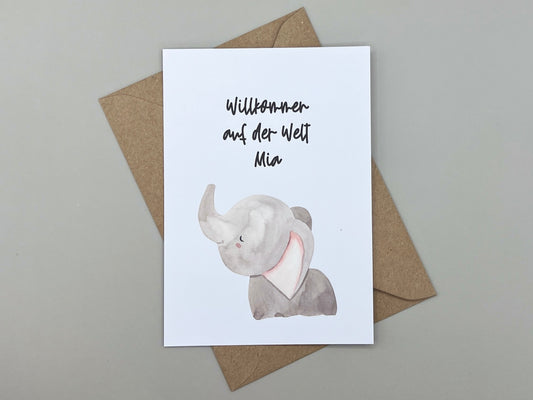 Karte "Willkommen auf der Welt"