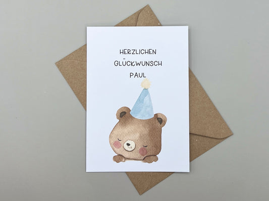 Personalisierte Geburtstagskarte Kindergeburtstag