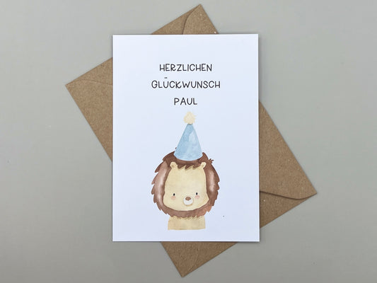 Personalisierte Geburtstagskarte Kindergeburtstag