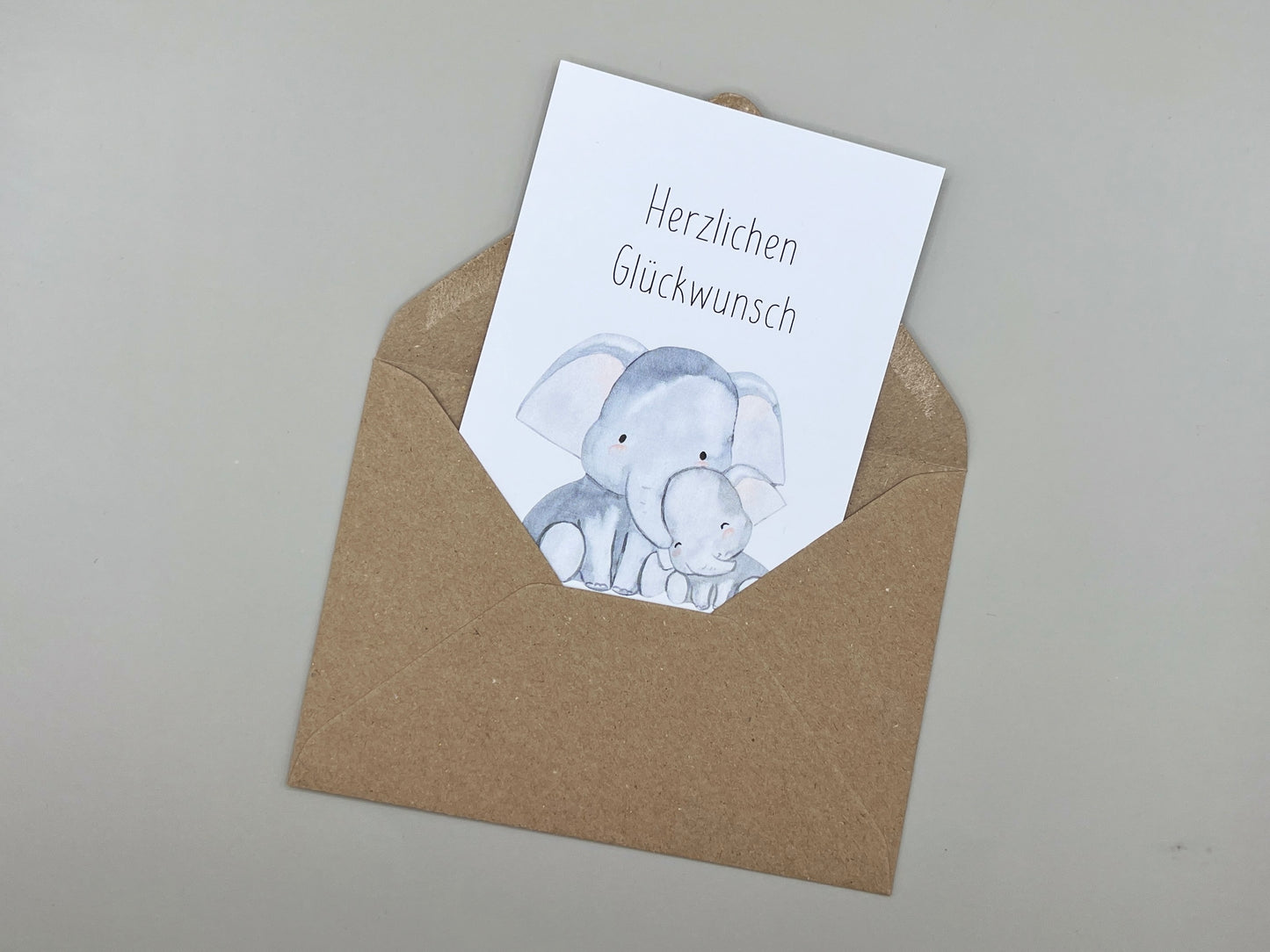 Karte "Herzlichen Glückwunsch" zur Geburt