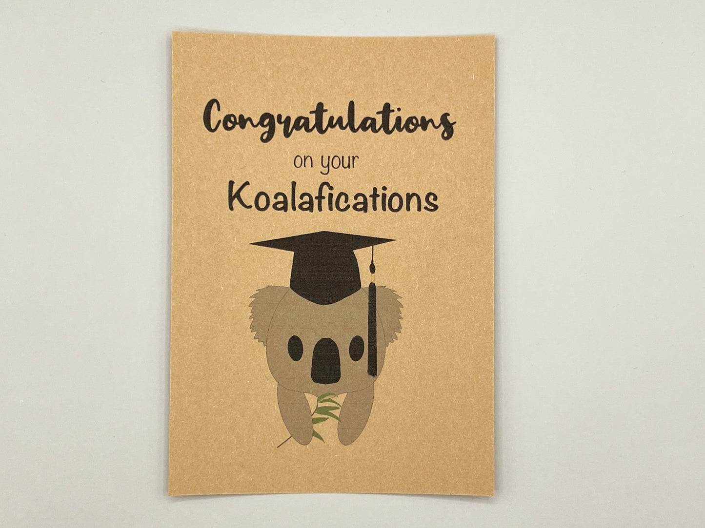 Karte zum Abschluss  "Congratulations on your Koalafications"