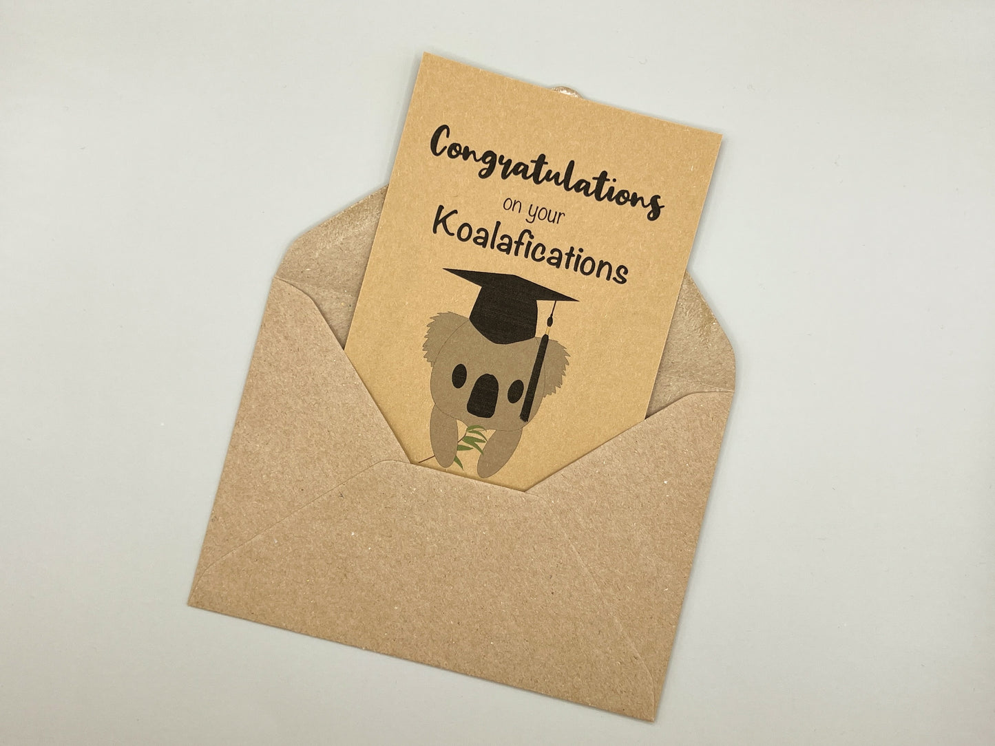 Karte zum Abschluss  "Congratulations on your Koalafications"