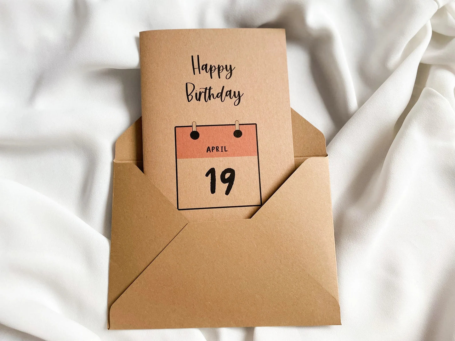 Geburtstagskarte Kalender "Happy Birthday"