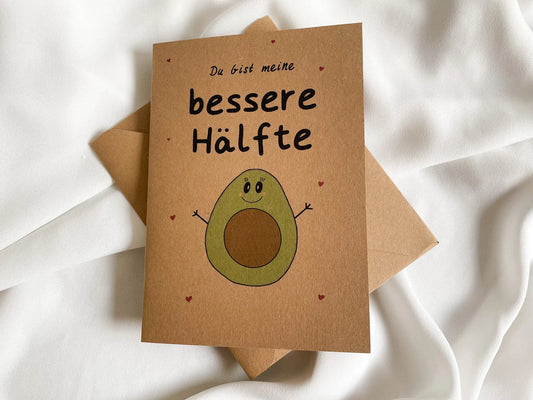 Karte "Du bist meine bessere Hälfte"