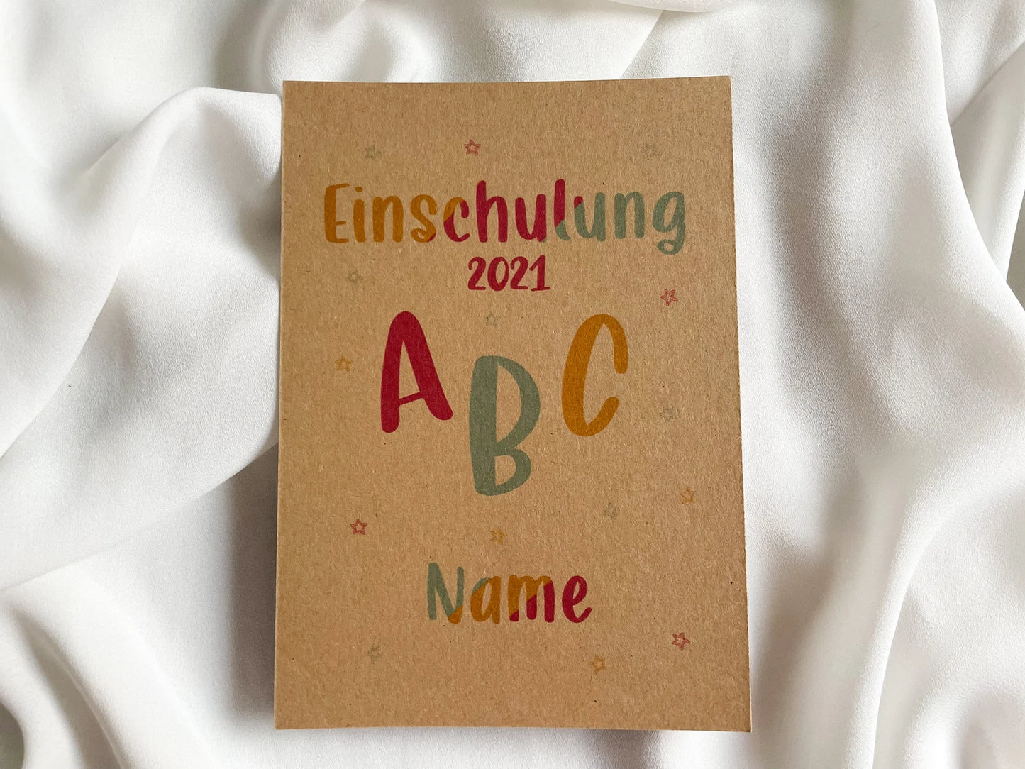 Personalisierte Karte zur Einschulung