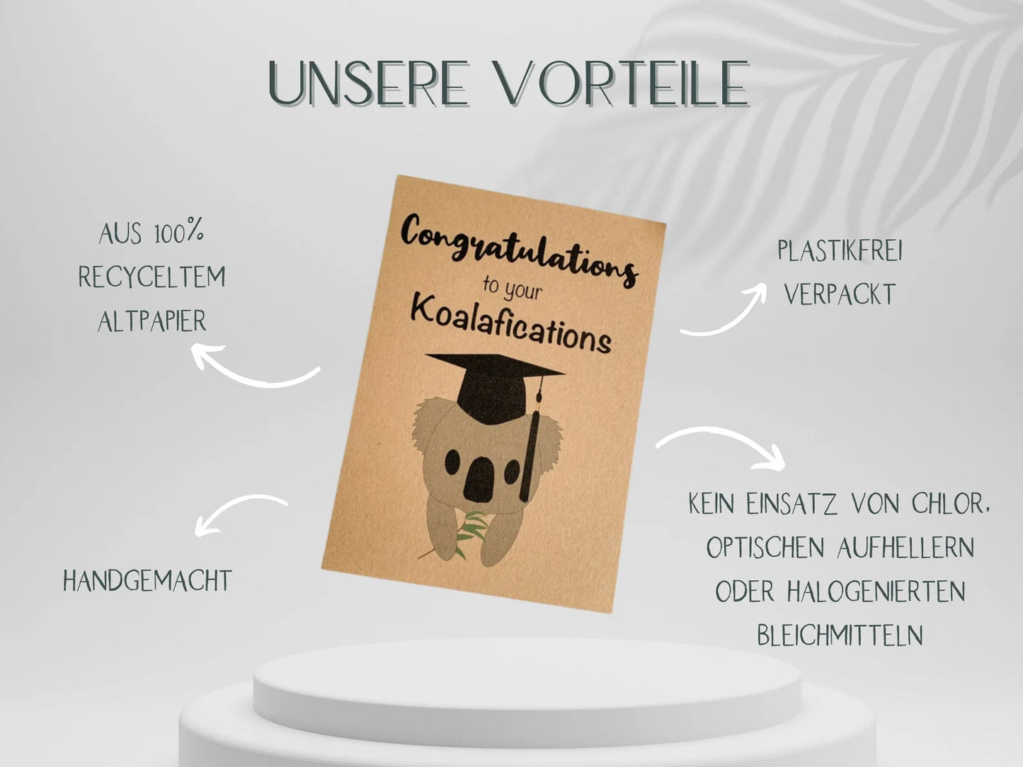 Karte zum Abschluss  "Congratulations on your Koalafications"