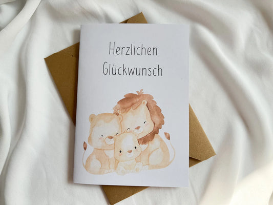 Karte "Herzlichen Glückwunsch" zur Geburt