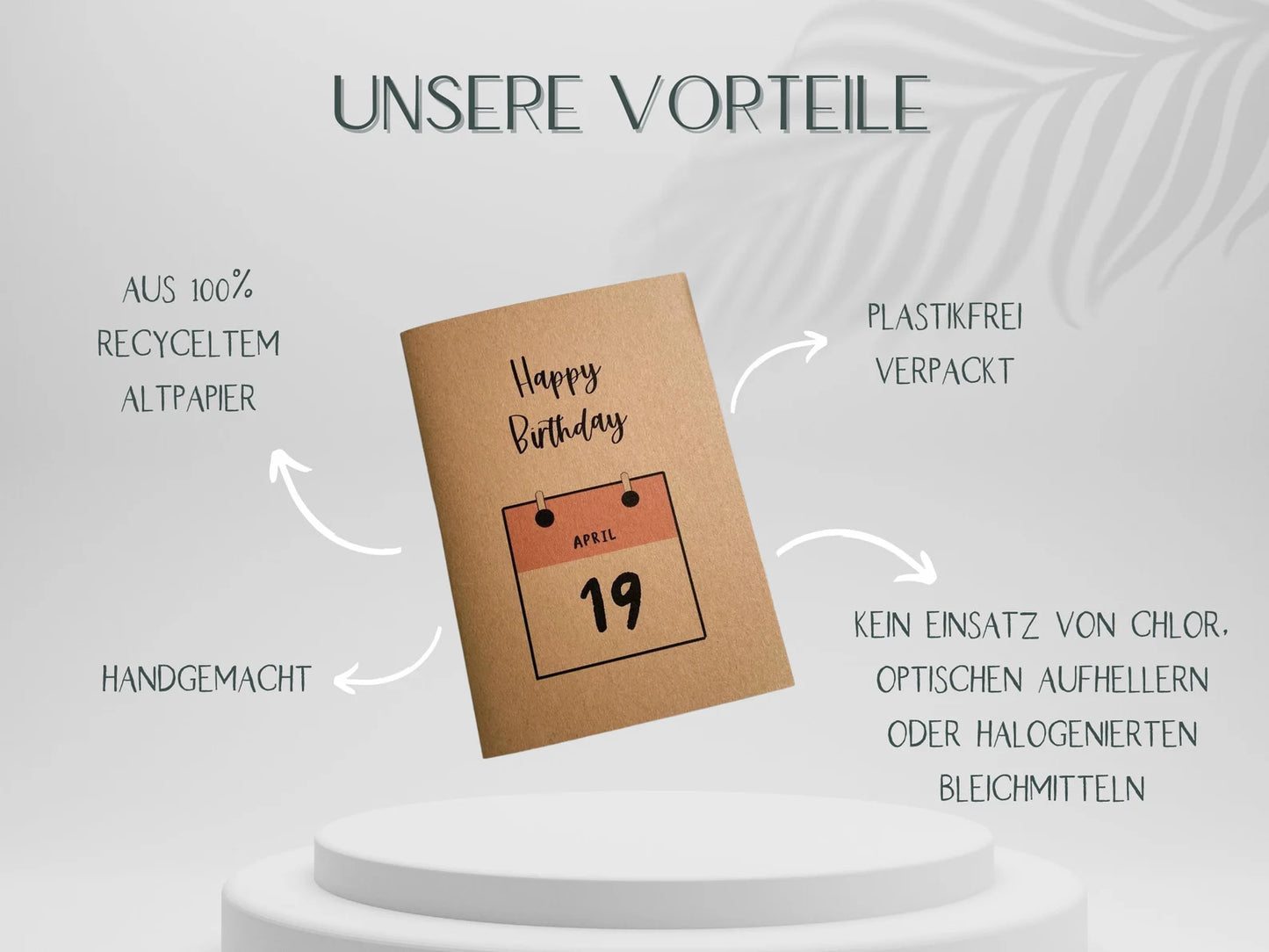 Geburtstagskarte Kalender "Happy Birthday"